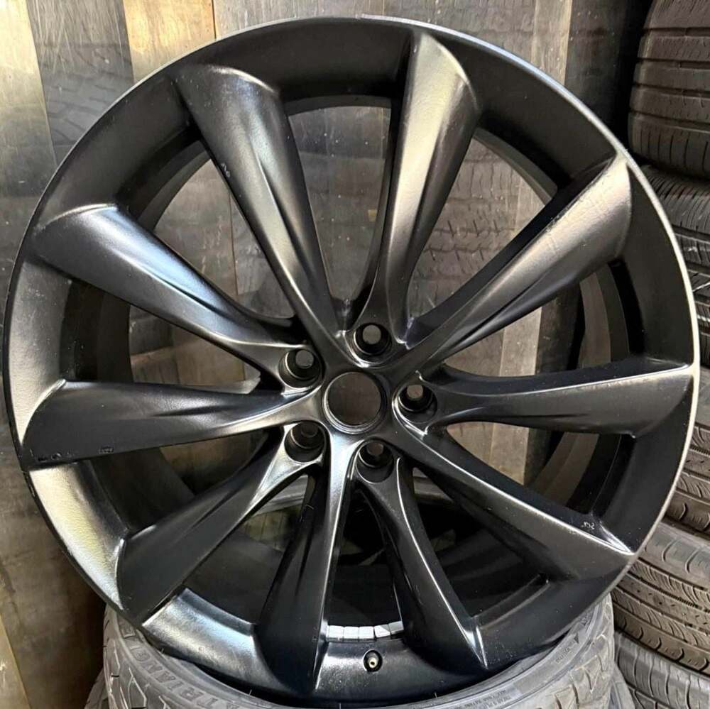 Tesla Model X Turbine Matte Black 22" OEM Wheel Rim